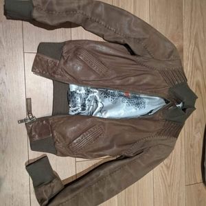 Mackage leather jacket brown xs Jerry